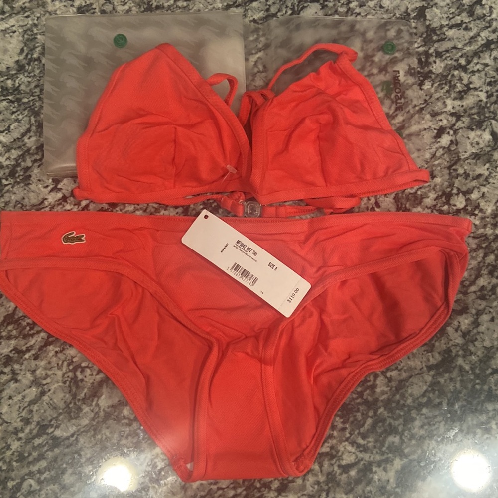 Lacoste 2 piece swim suit/bathing suit